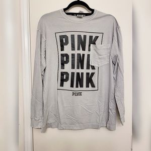 PINK Pocket Long Sleeve Tee
